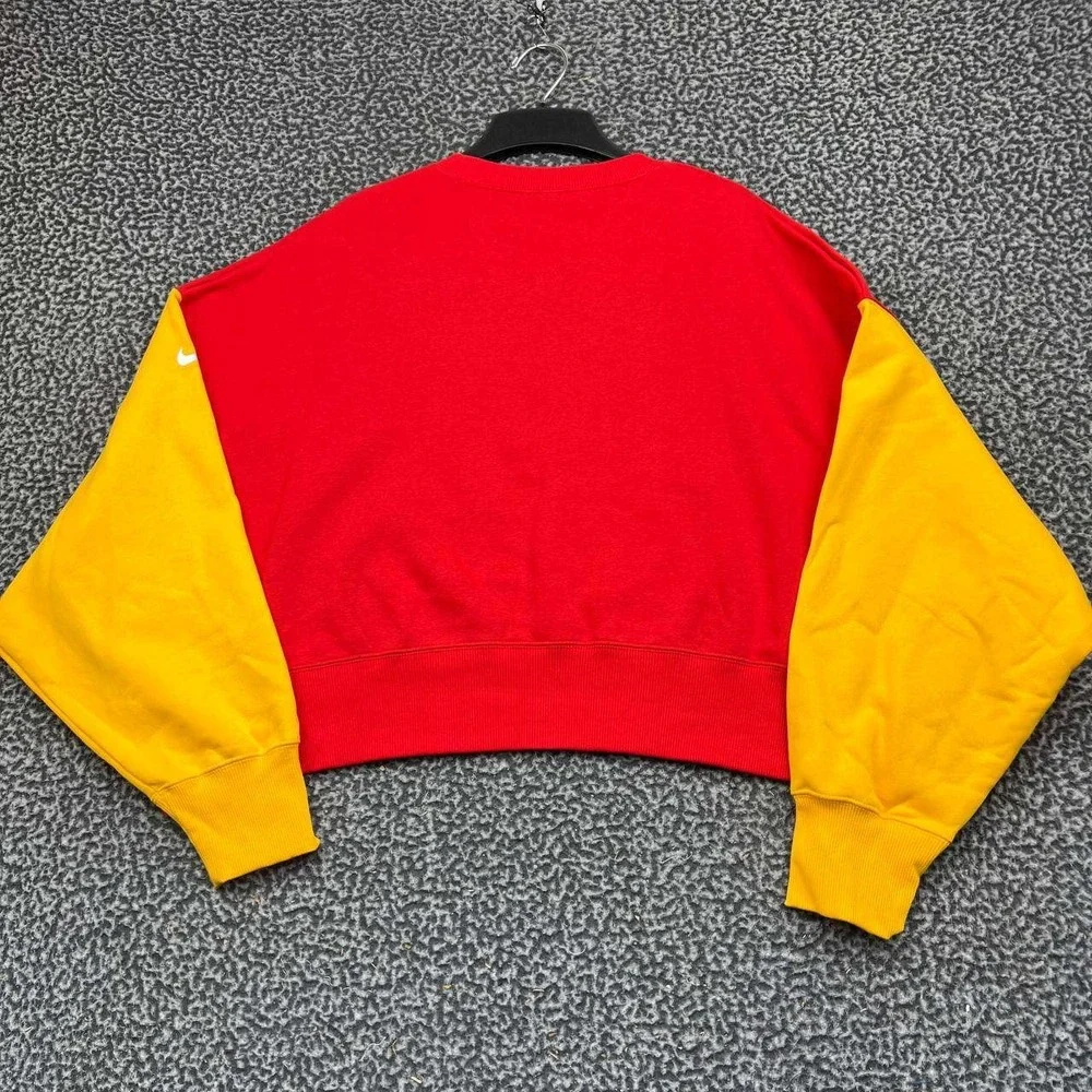 Nike Kansas City Chiefs Sweatshirt Women Medium Red Yellow Cropped New M